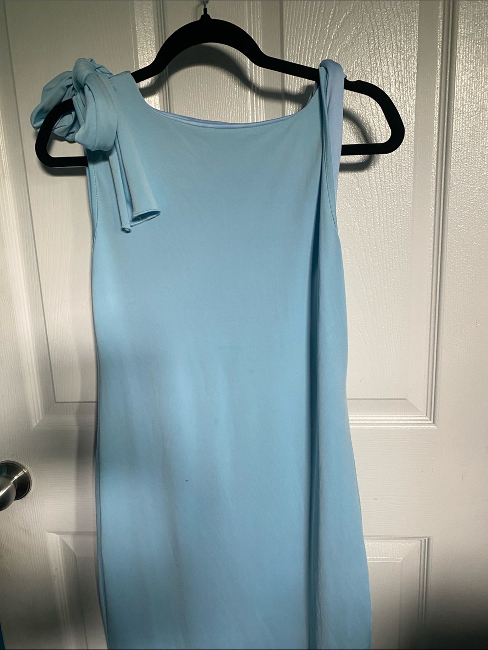 Light Blue Tie-Shoulder Women's maternity Dress